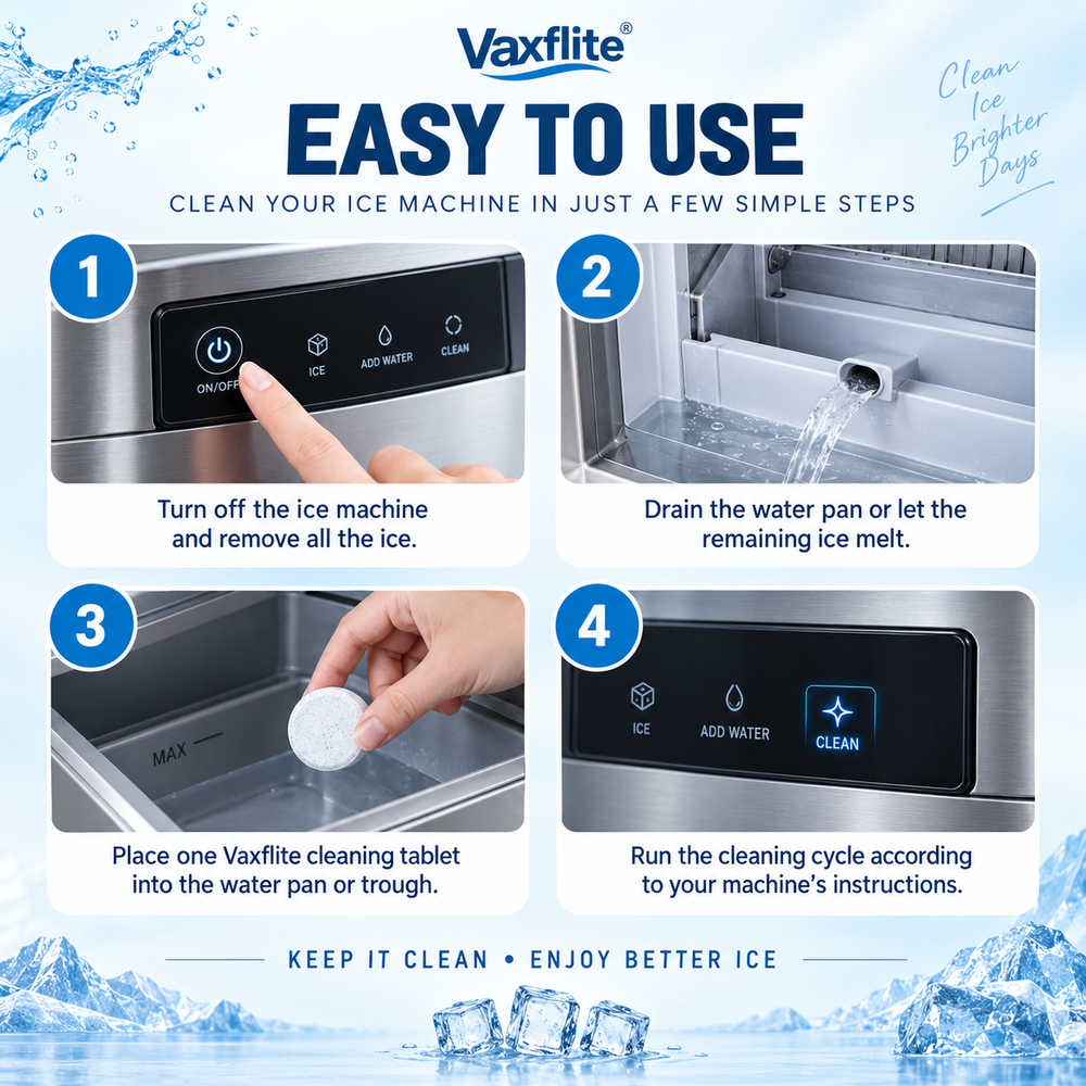 Vaxflite ice machine cleaning routine