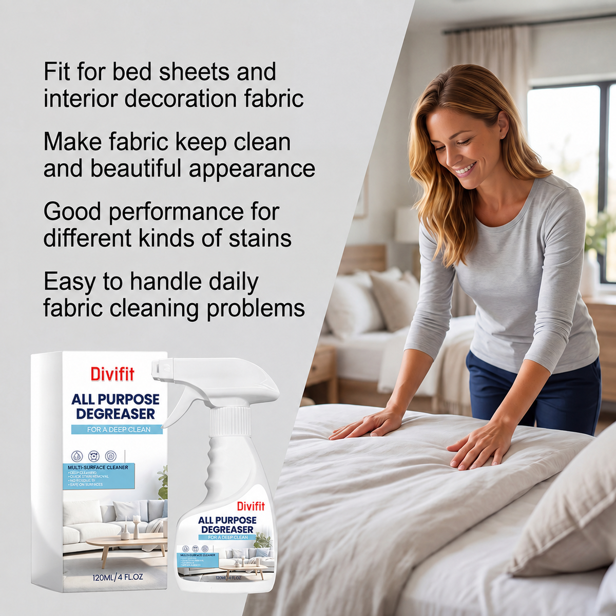 Divifit Multi-Surface Stain & Grease Remover – Deep Clean for Sofas, Fabrics & More