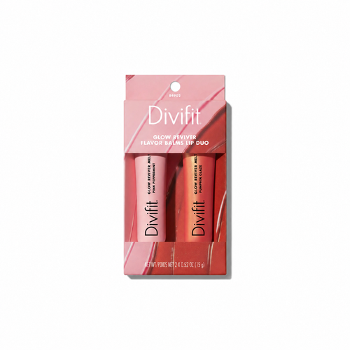 Divifit Glow Reviver Flavor Balms Lip Duo – Limited Edition Pink Peppermint & Pumpkin Glaze