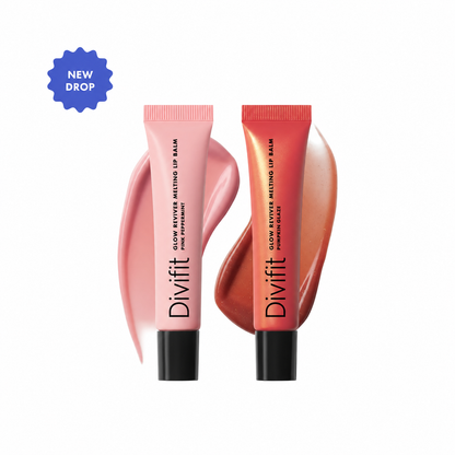 Divifit Glow Reviver Flavor Balms Lip Duo – Limited Edition Pink Peppermint & Pumpkin Glaze
