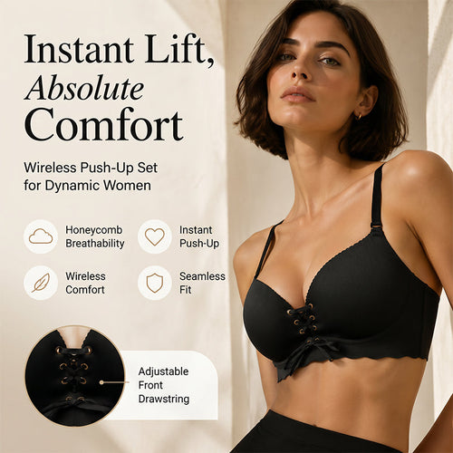 🎉 Women's Seamless Breathable Push-Up Support Bra