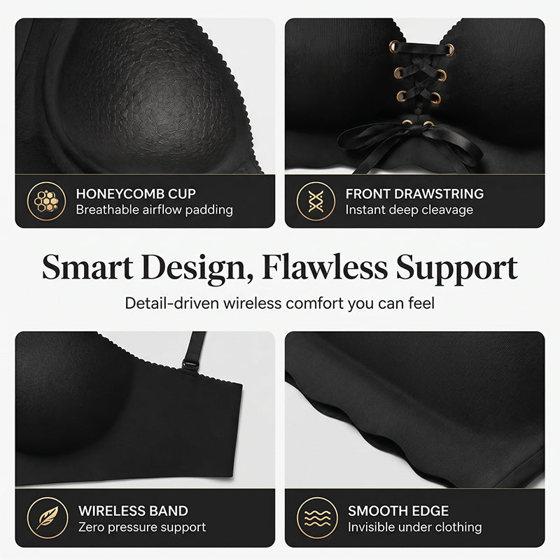 🎉 Women's Seamless Breathable Push-Up Support Bra