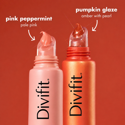 Divifit Glow Reviver Flavor Balms Lip Duo – Limited Edition Pink Peppermint & Pumpkin Glaze