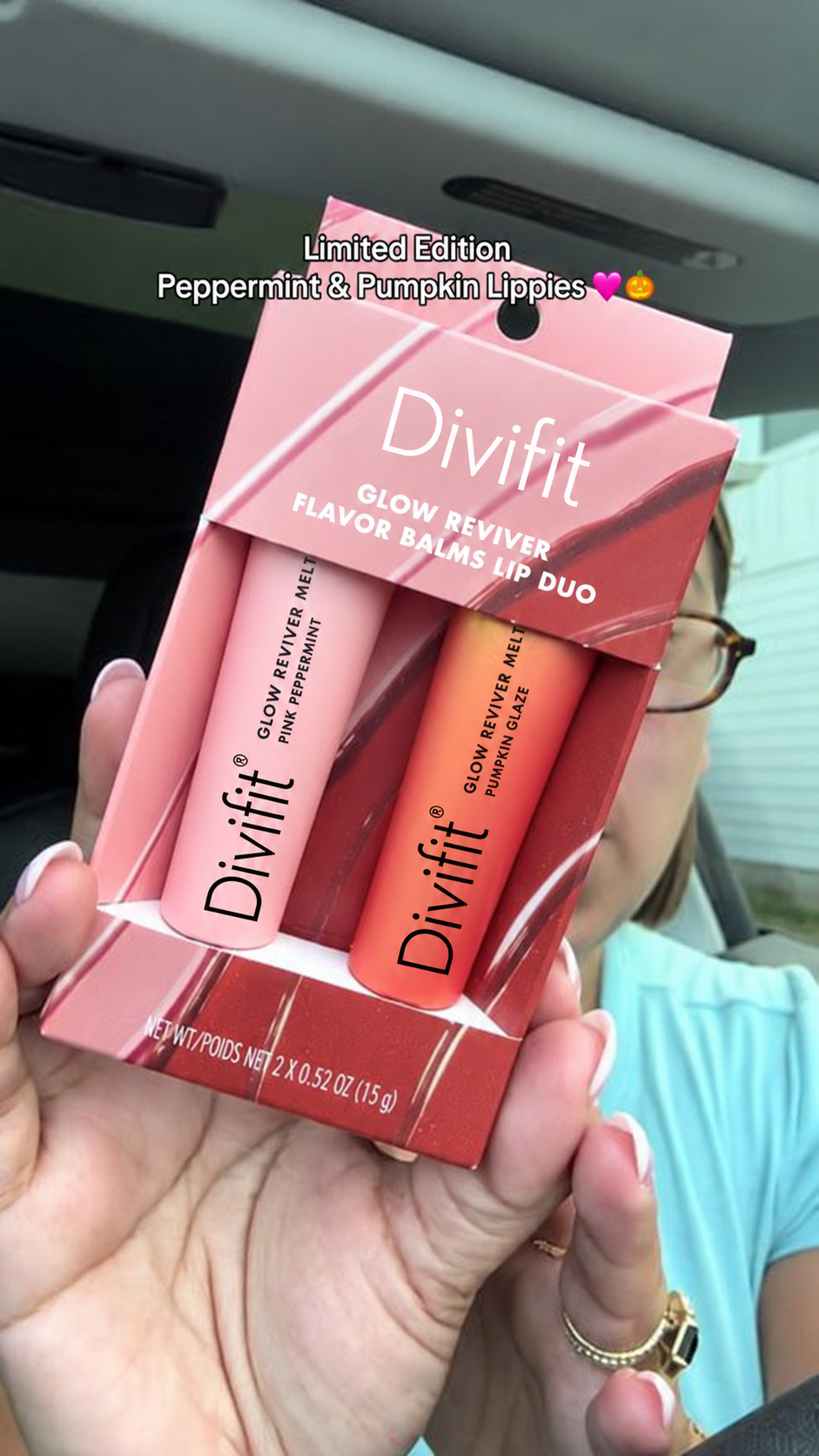Divifit Glow Reviver Flavor Balms Lip Duo – Limited Edition Pink Peppermint & Pumpkin Glaze