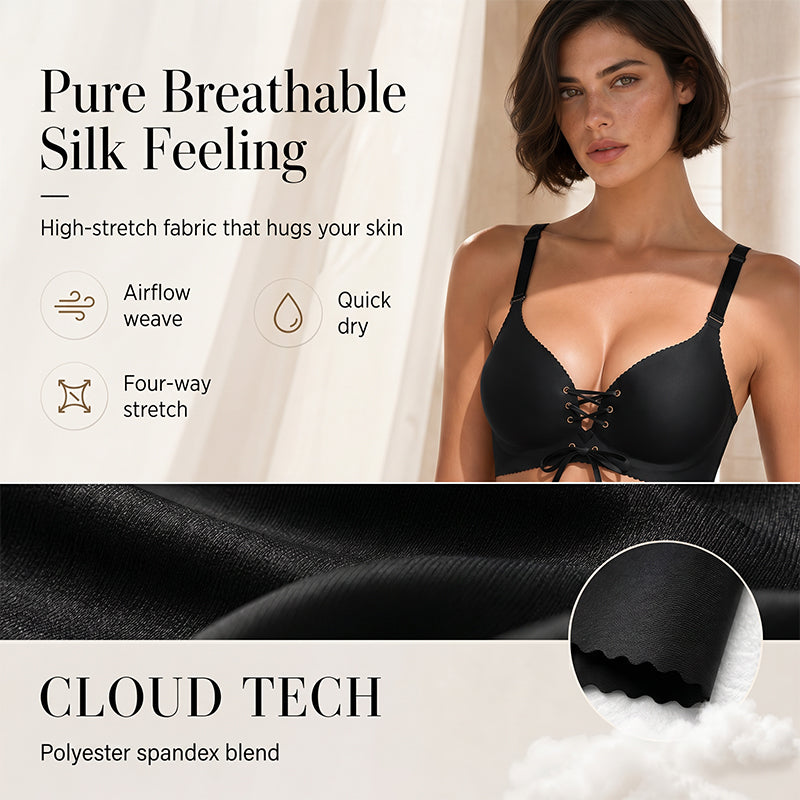 🎉 Women's Seamless Breathable Push-Up Support Bra