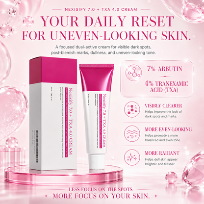 ✨ Nexisify 7% Arbutin + 4% Tranexamic Acid Dark Spot Cream