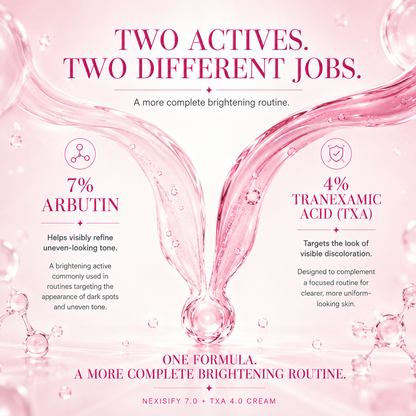 ✨ Nexisify 7% Arbutin + 4% Tranexamic Acid Dark Spot Cream