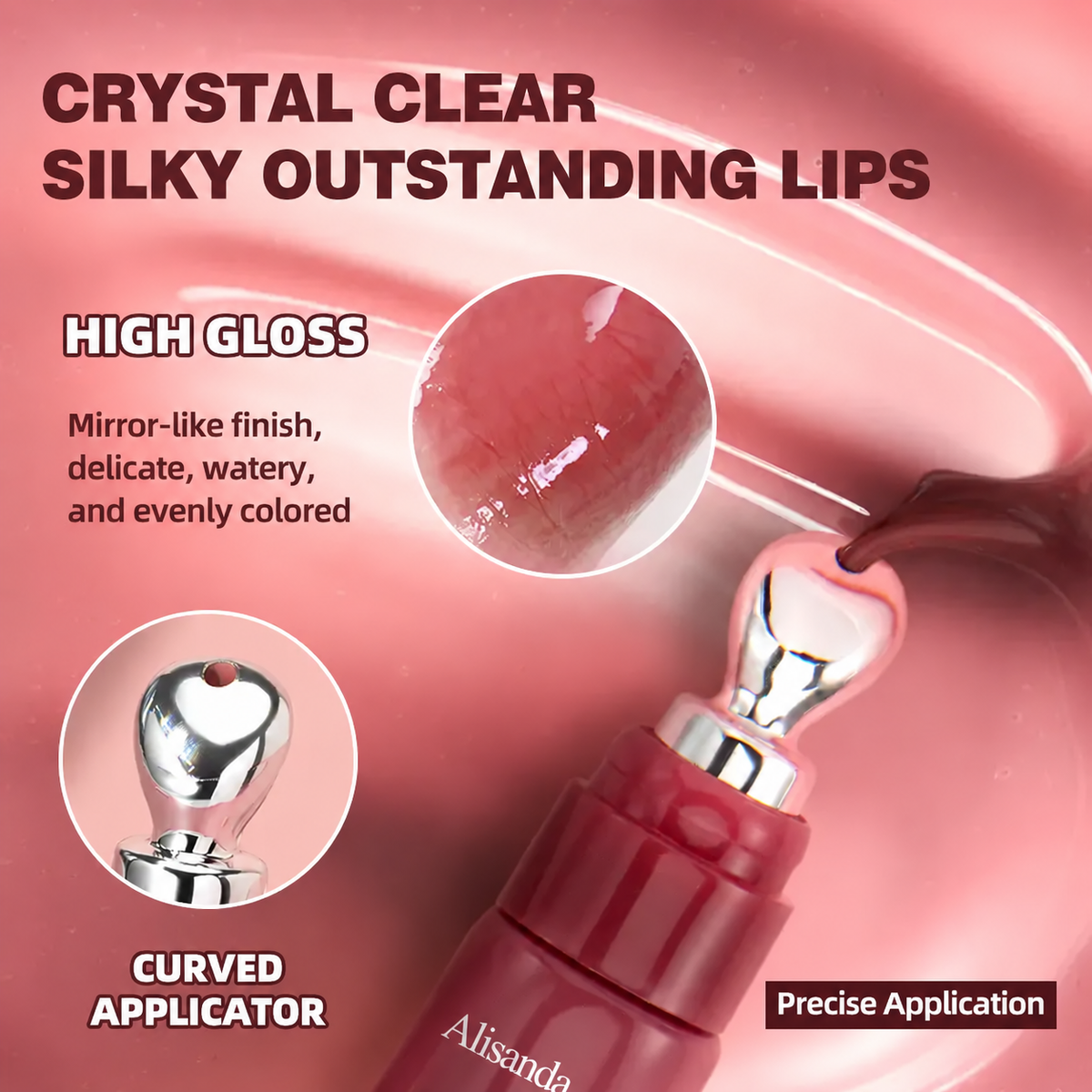 4-Color Lip Gloss Set 💄 Hydrating Comfort & Glassy Shine ✨