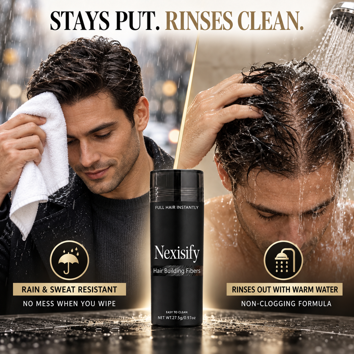 ✨ Nexisify Hair Thickening Fibers — Fuller-Looking Hair in Seconds