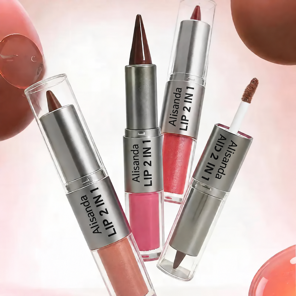 💋 BUY 1 GET 1 FREE 🎁 Alisanda 2-in-1 Lipstick + Lip Gloss — Define, Color & Shine ✨