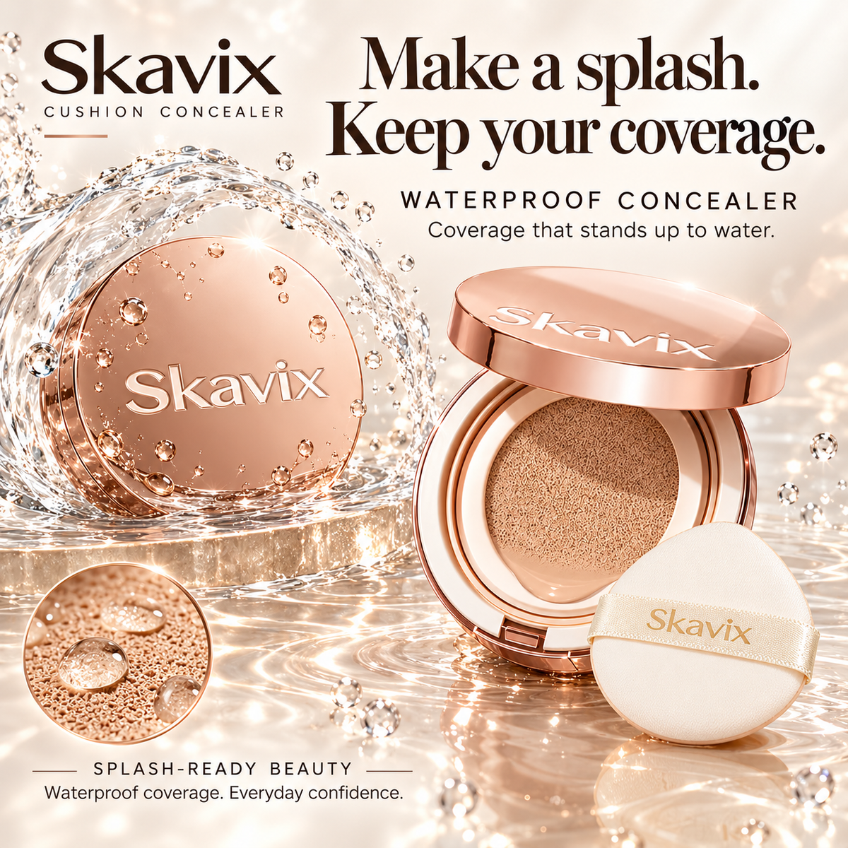 All-in-One Flawless Cushion Foundation — High coverage, suitable for all skin types — Silky-smooth cushion texture