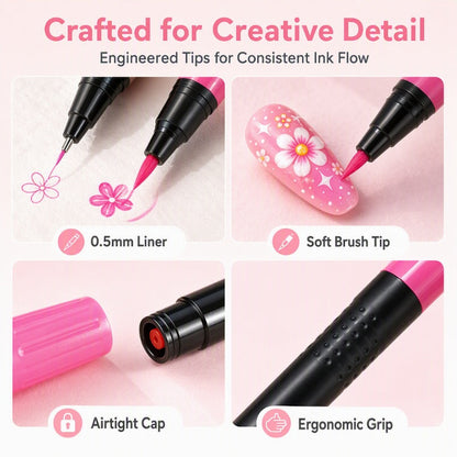 💅LIMITED‑TIME 50% OFF! 💥24 Colors Dual Ended Nail Art Pens Set – Creative, Salon‑Quality, Easy DIY✨