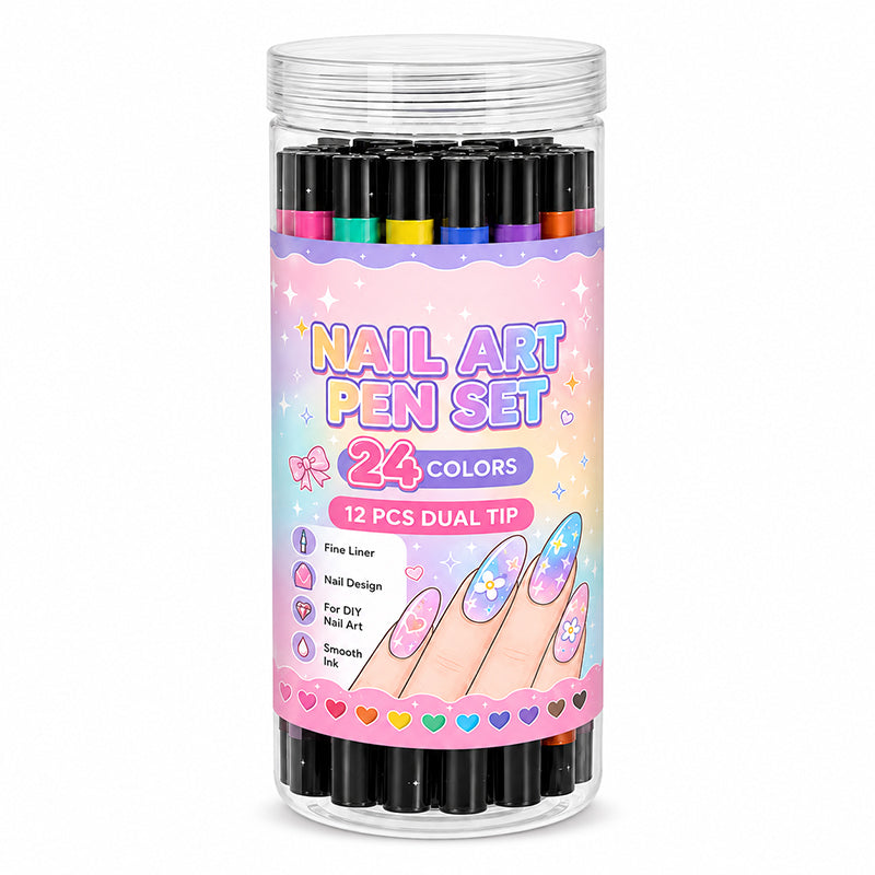 💅LIMITED‑TIME 50% OFF! 💥24 Colors Dual Ended Nail Art Pens Set – Creative, Salon‑Quality, Easy DIY✨