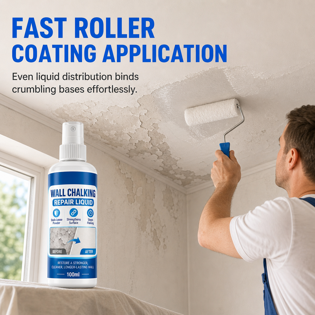 🎉 2026 HOT SALE 🏠 🧱 Wall Repair Liquid – locks chalky plaster instantly 🛠️